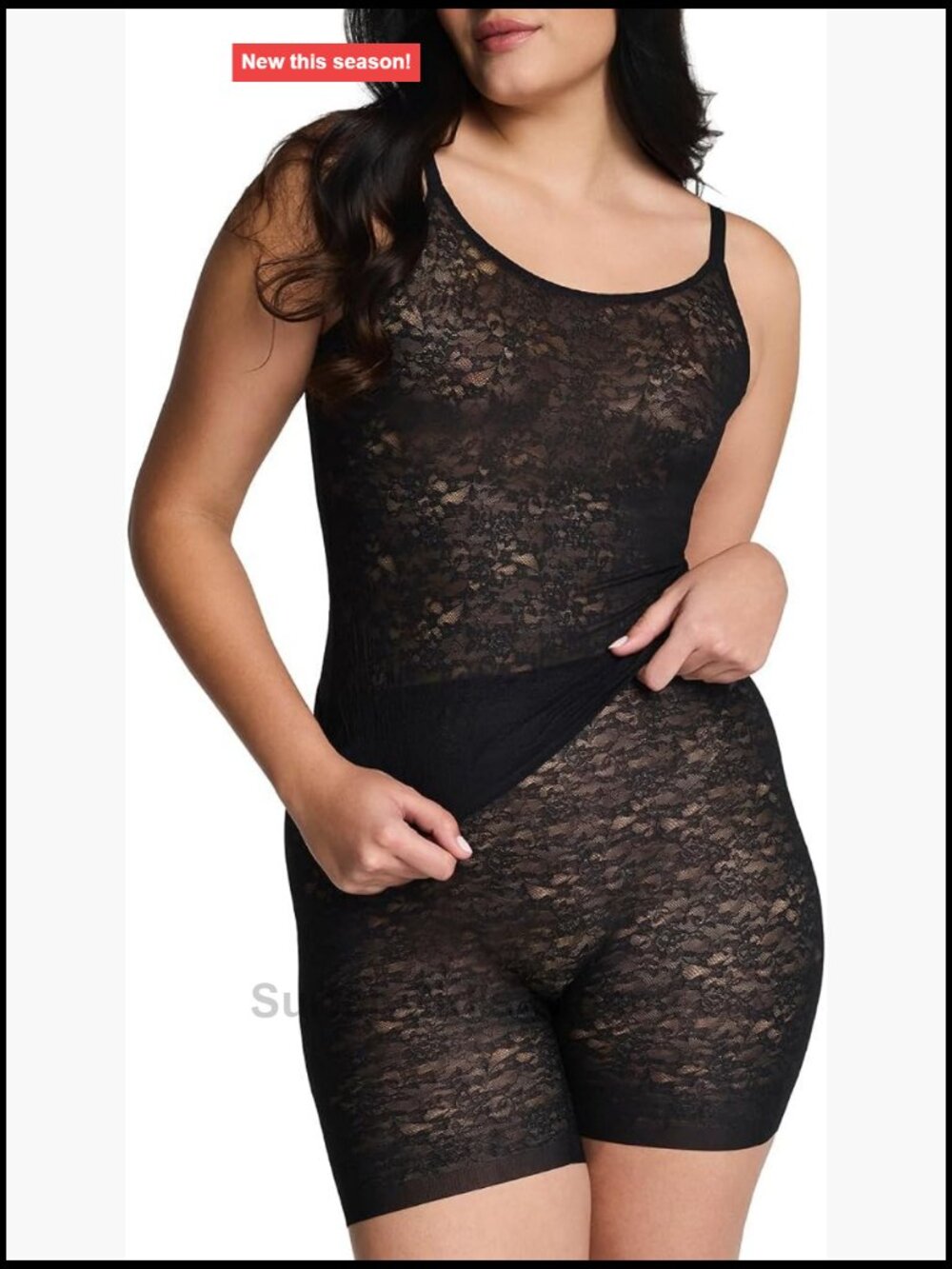 Smoothing Lace Cami Adjustable Straps Nylon Spandex Sleeveless Women's Top